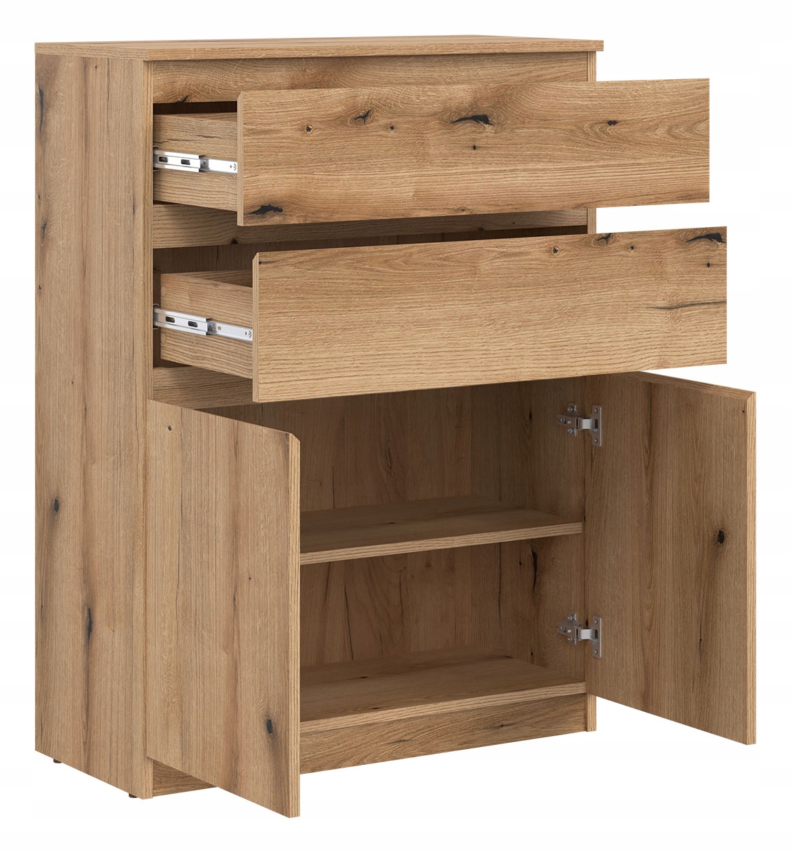 Komoda wysoka z szufladami dąb Evoke REMI RM05 – Idealne rozwiązanie do Twojego wnętrza