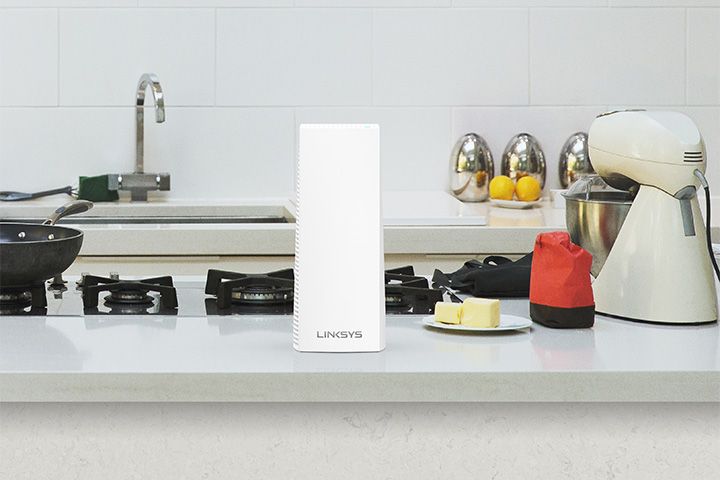 Ultra-fast WiFi Velop node on kitchen counter