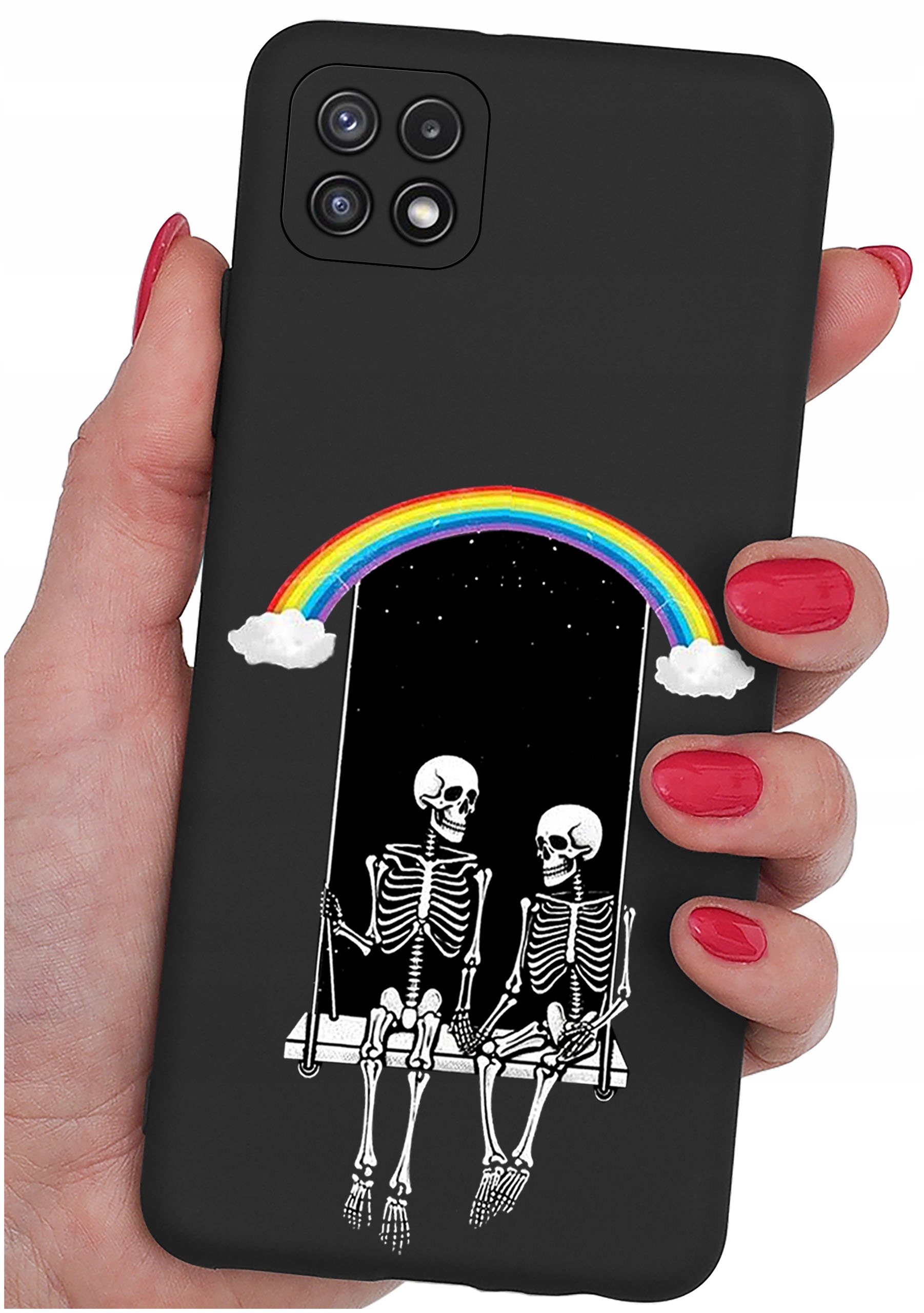 Etui do Samsung A22 5G WZORY | Silikonowe Matt Case z Szkłem Hartowanym 9H