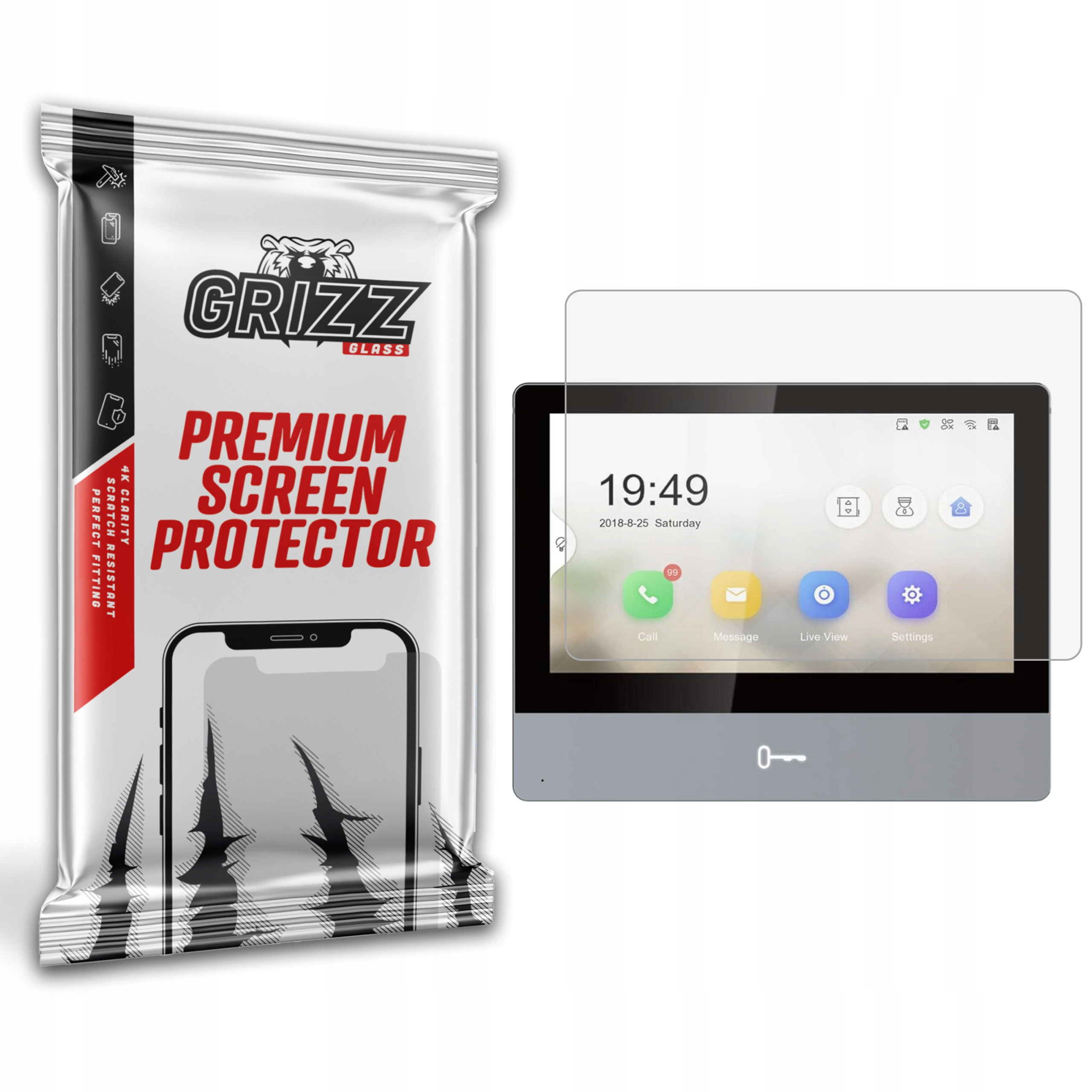 GrizzGlass Folia matowa GrizzGlass PaperScreen do wideodomofonu HIKVISION DS-KIS703-P/KIT-D2-PL703 7