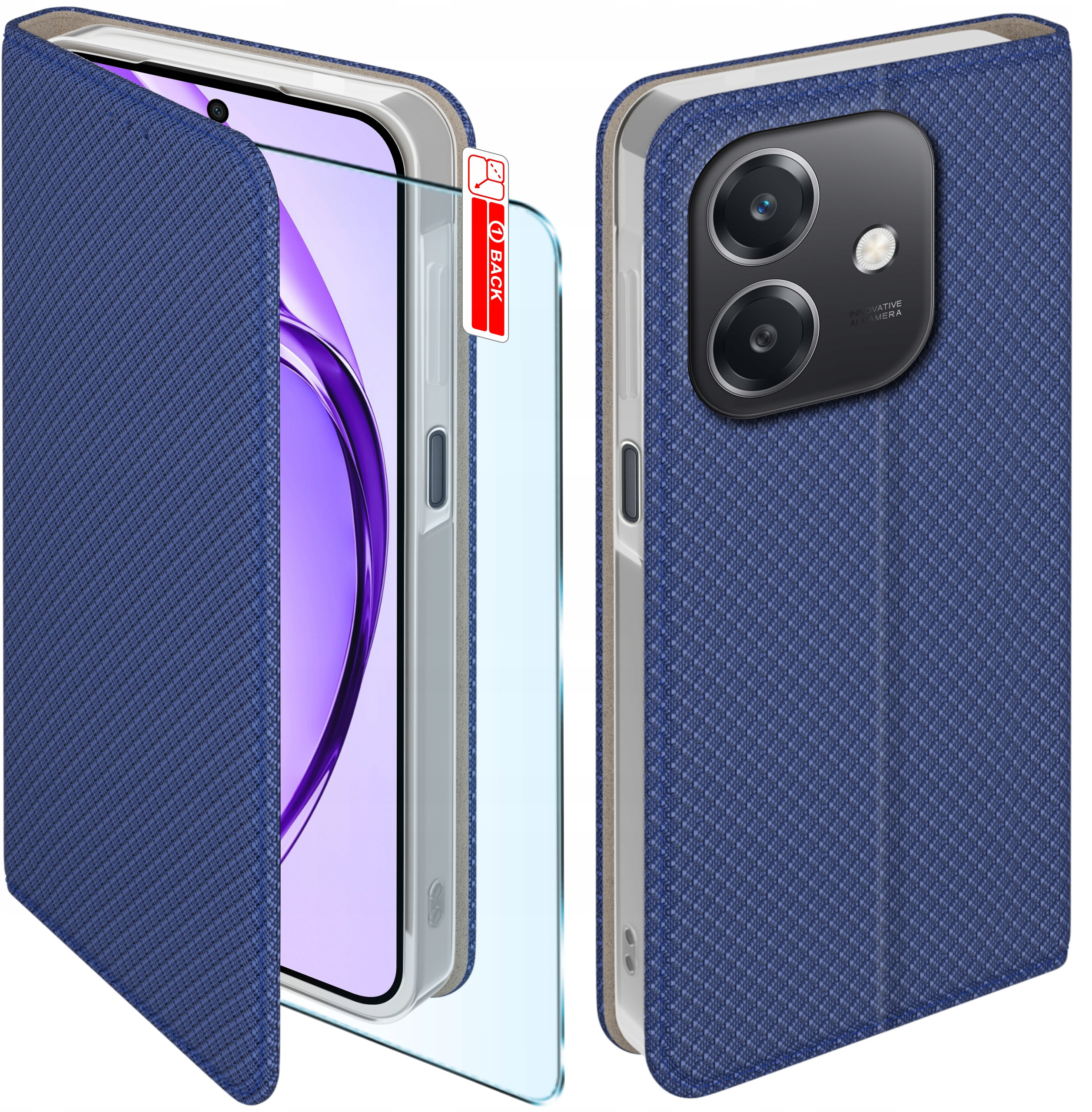 Etui do Oppo A40 | A40M SMART MAGNET CASE PORTFEL + SZKŁO 9H – Ochrona i funkcjonalność w jednym