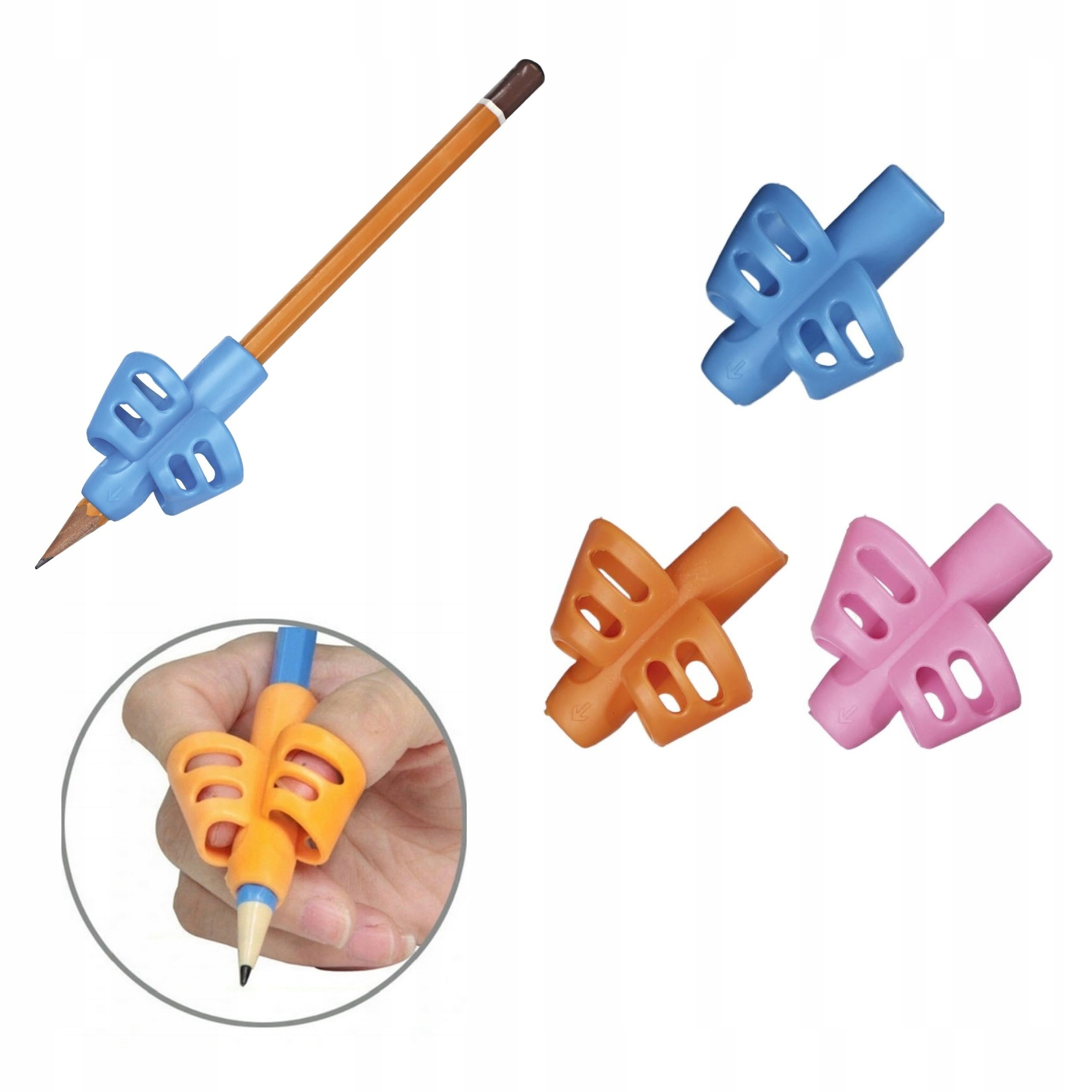 Silikonowe uchwyty do nauki pisania