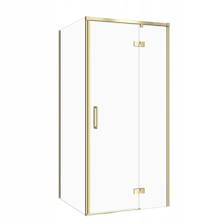 Kabina kwadratowa Cersanit Larga 90x90x195 prawa złoty mat – Elegancja i funkcjonalność w Twojej łazience