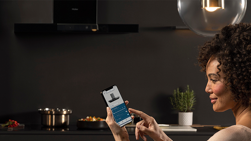 Haier HADG6CBS4BWIFI – Nowoczesny okap kuchenny z funkcją WiFi