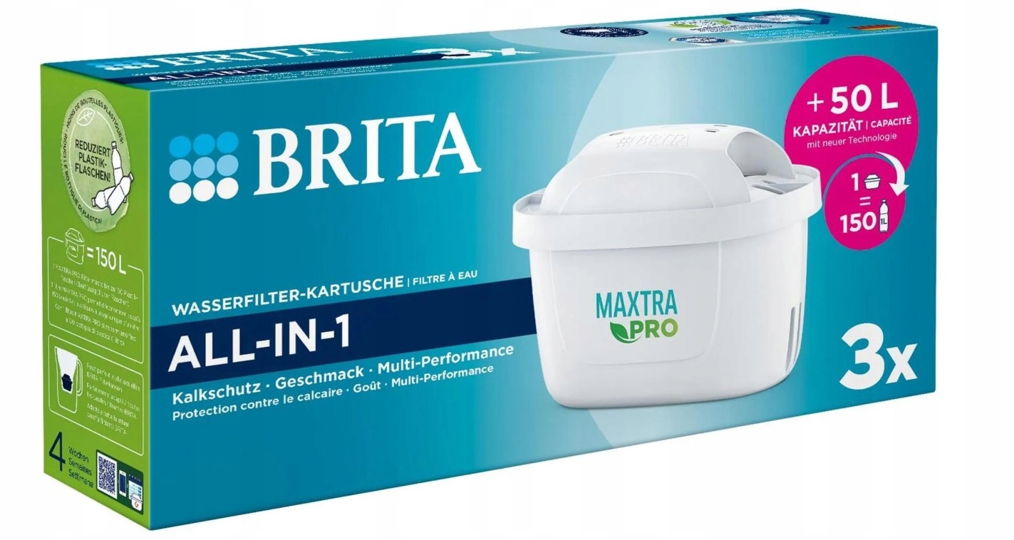 Brita MAXTRA PRO ALL-IN-1 Pack 3 – Doskonała filtracja wody w Twoim domu