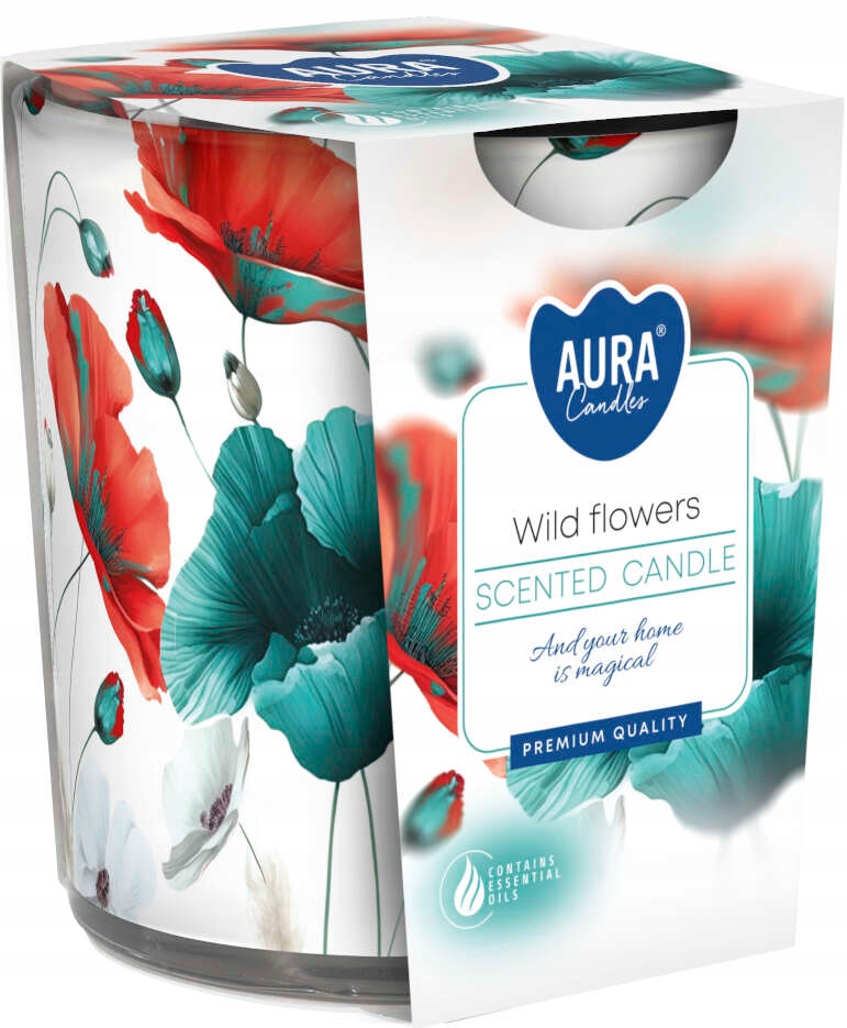 Świeca zapachowa Aura Polne Kwiaty 100 g – Aromatyczny element dekoracyjny