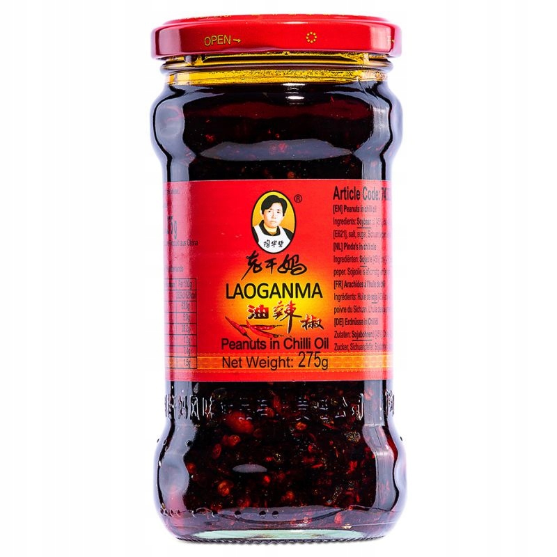 Chrupiące chili z orzechami w oleju sojowym 275g - Lao Gan Ma