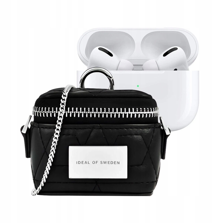 Ideal of Sweden Poppy AirPods Zip Bag Quilted Black – Elegancka ochrona dla Twoich AirPods