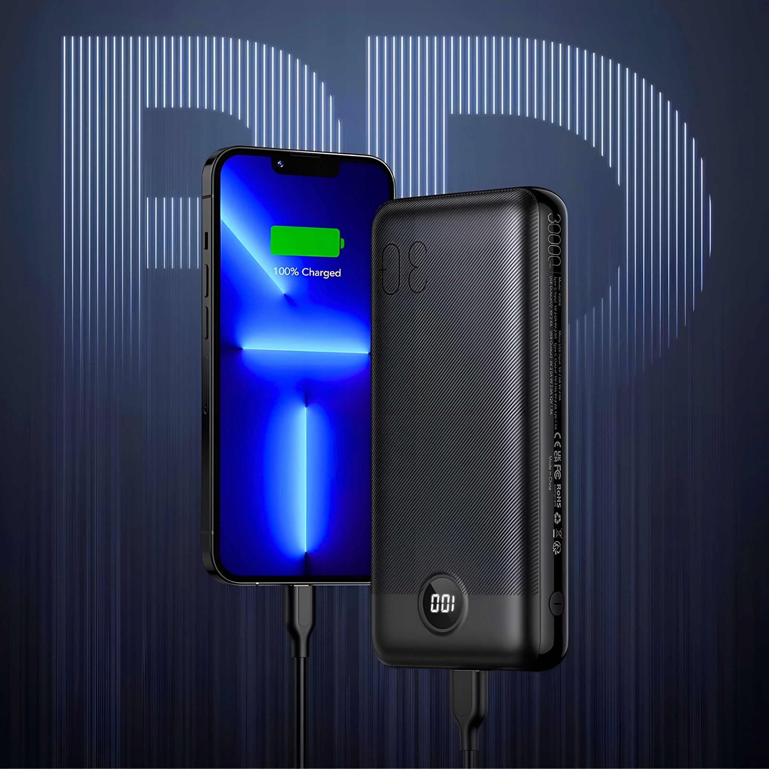 Szybki Powerbank 30000 mAh 20W QC 3.0 – Niezawodna moc na wyciągnięcie ręki