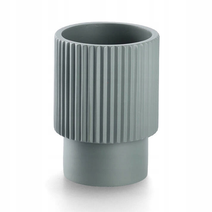 Zeller Prążkowany kubek z poliresinu STRIPES, Ø 8 cm – Elegancki dodatek do Twojej łazienki