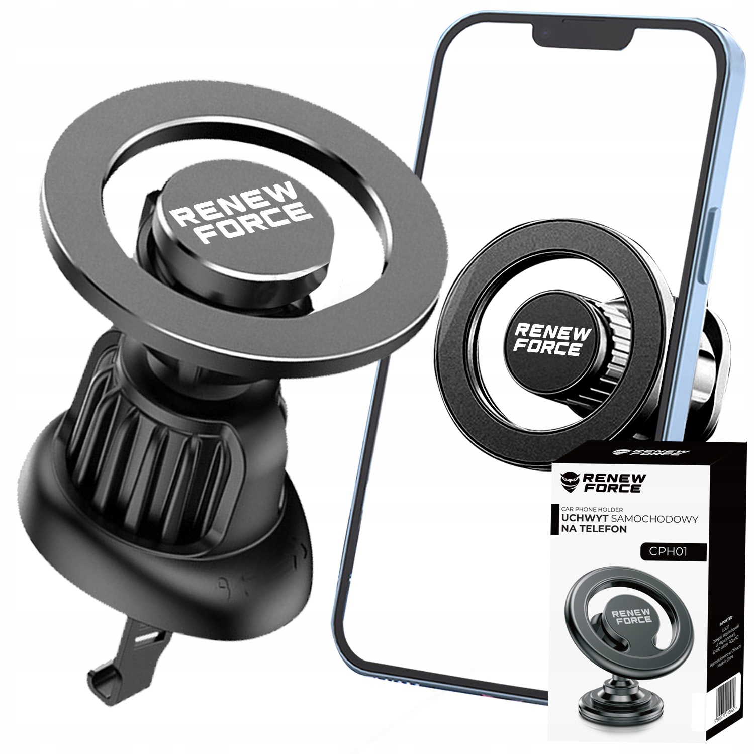 Zestaw zawiera uchwyt samochodowy N51 Magnetic MagSafe Vent Car