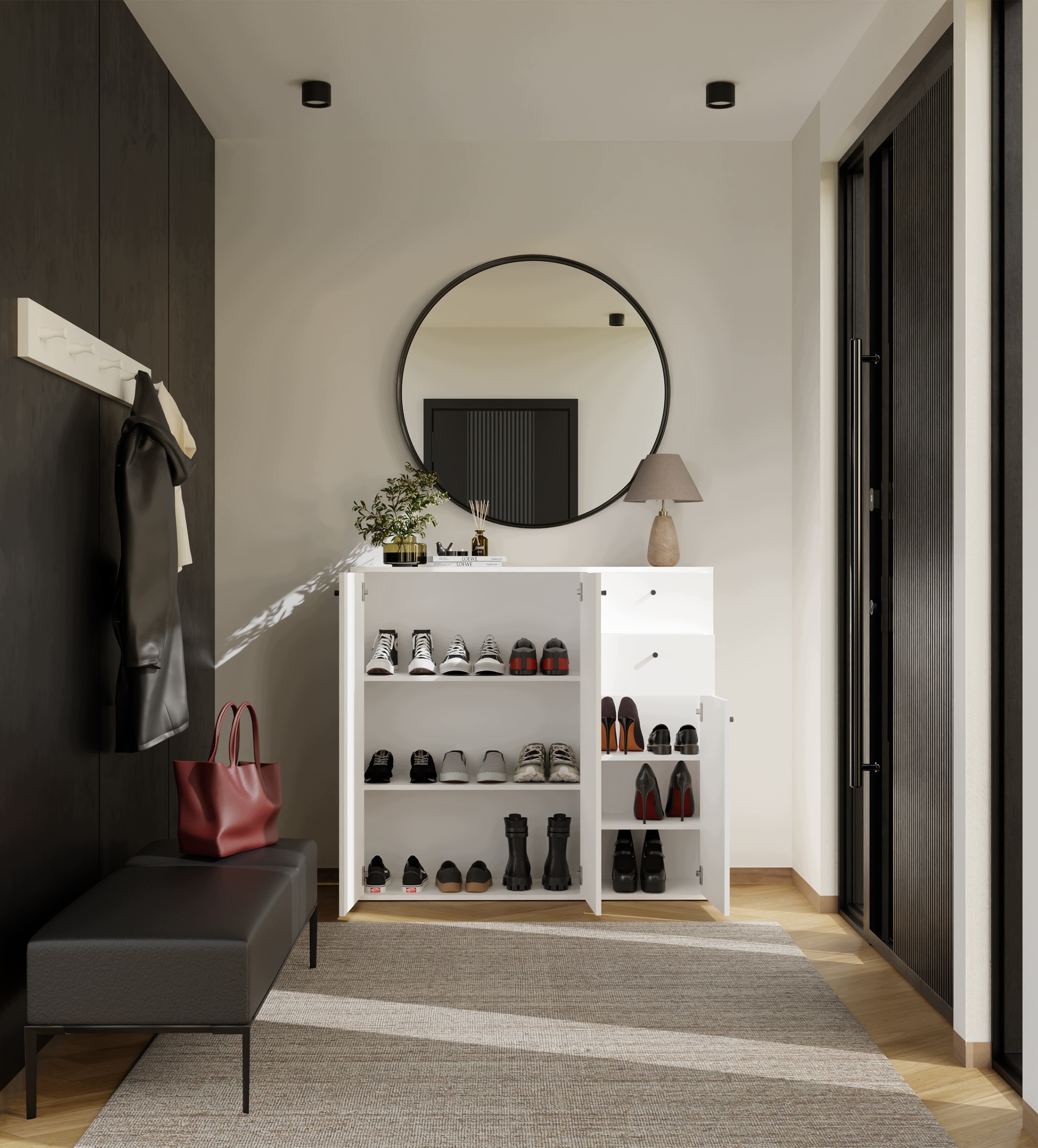 Stylowy design w białym matowym wykończeniu