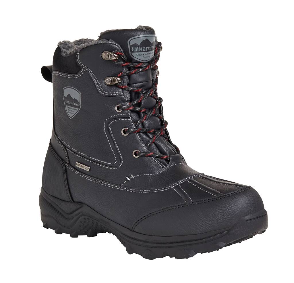 Męskie ocieplane buty zimowe Karrimor Snow Casual K815-BLK – Komfort i styl na zimowe dni