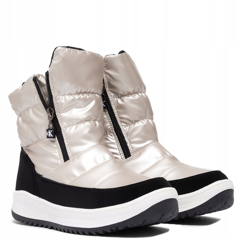 Calvin Klein Damskie Śniegowce SNOW BOOT V3A5-83140-1862101 IVORY – Styl i komfort na każdą zimową przygodę