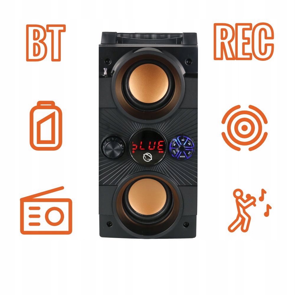 Głośnik przenośny Bluetooth z mikrofonem radio FM FORTINO – Muzyka w każdym miejscu