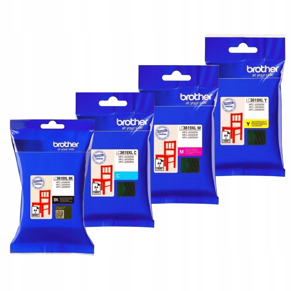 Tusz Brother LC-3619XL 3 x 16,5ml + 1 x 60ml CMYK – Oryginalny zestaw do drukarek Brother