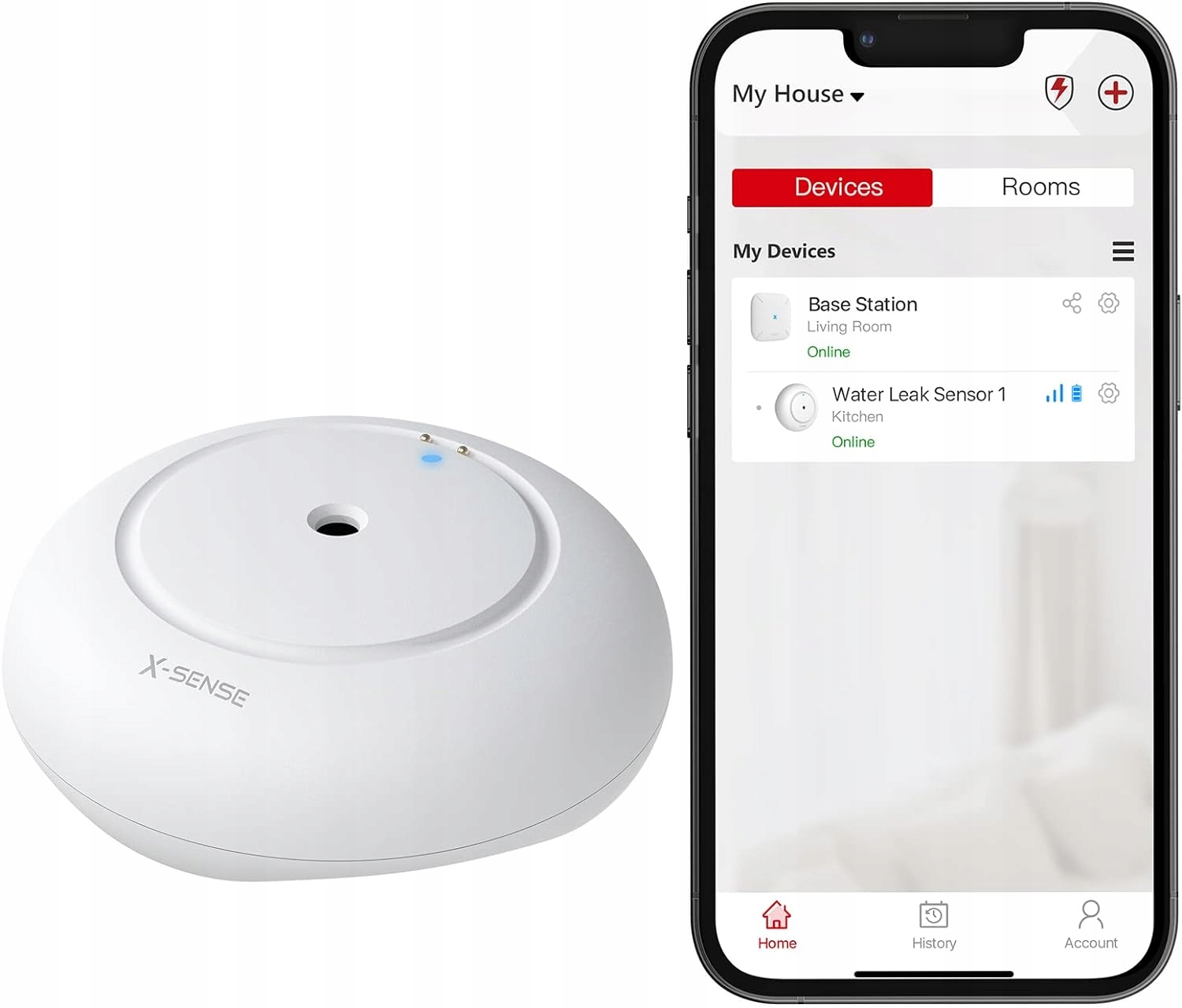 CZUJNIK ZALANIA X-SENSE SWS51 – Wodoodporny alarm wycieków wody