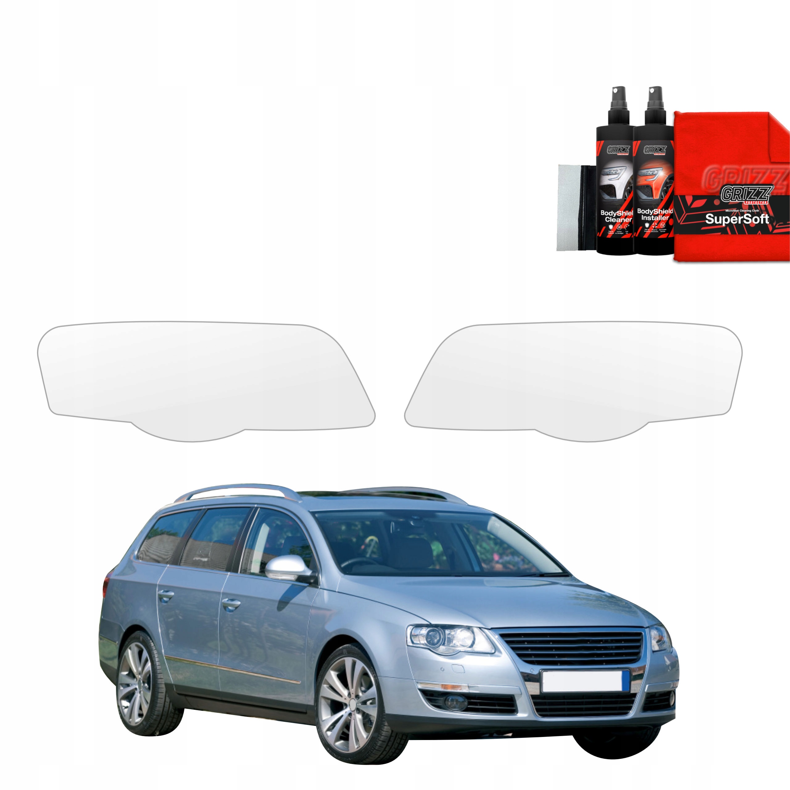 Folia ochronna na lampy GrizzGlass BodyShield do Volkswagen Passat B6 Variant (2005-2010) – Ochrona Twojego auta