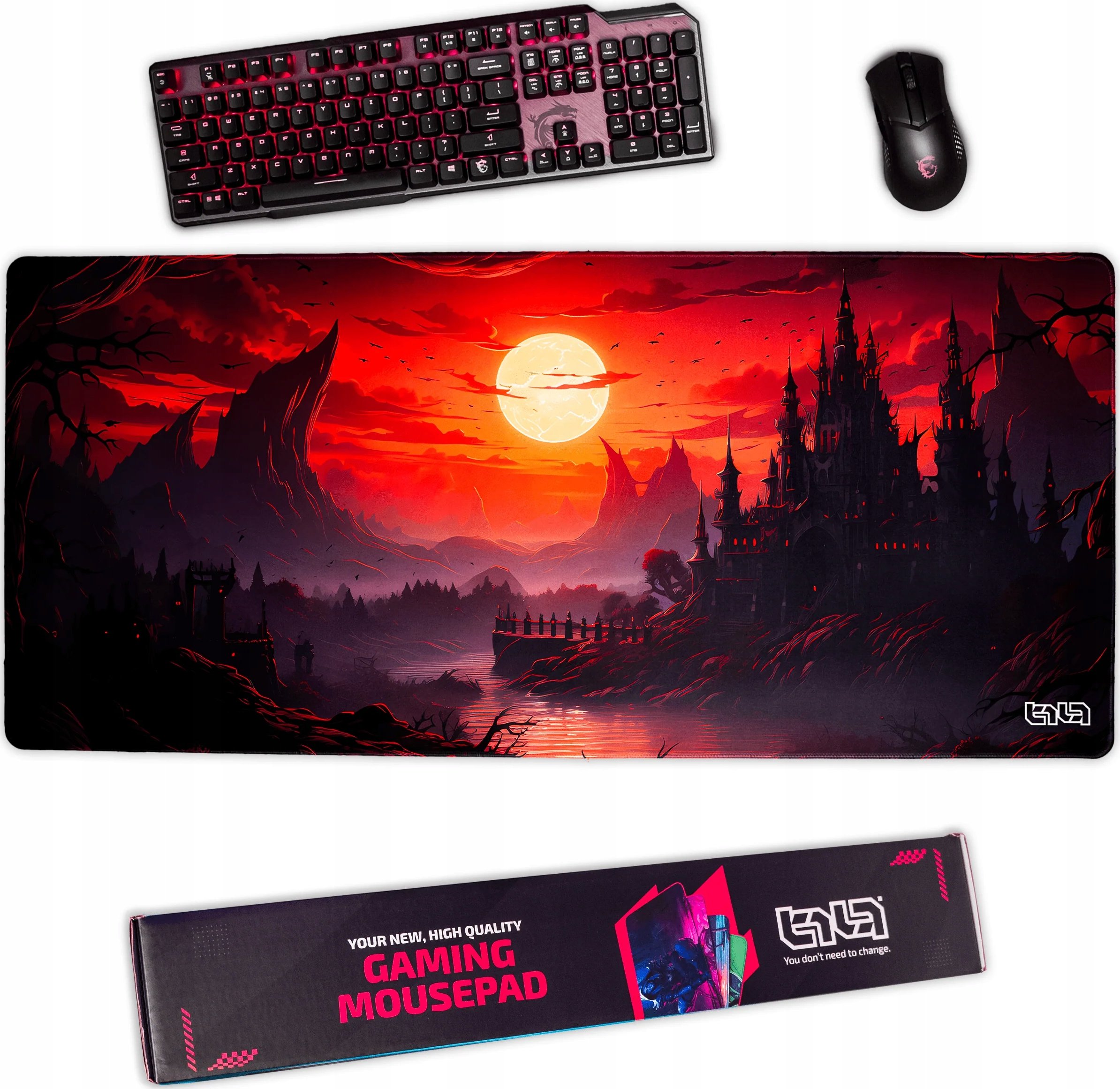 Podkładka pod klawiaturę Moonshadow Keep 90x40 TILT – Wytrzymała Gamingowa