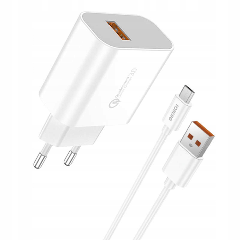 Foneng Ładowarka sieciowa EU46 - Szybkie ładowanie z kablem USB Micro