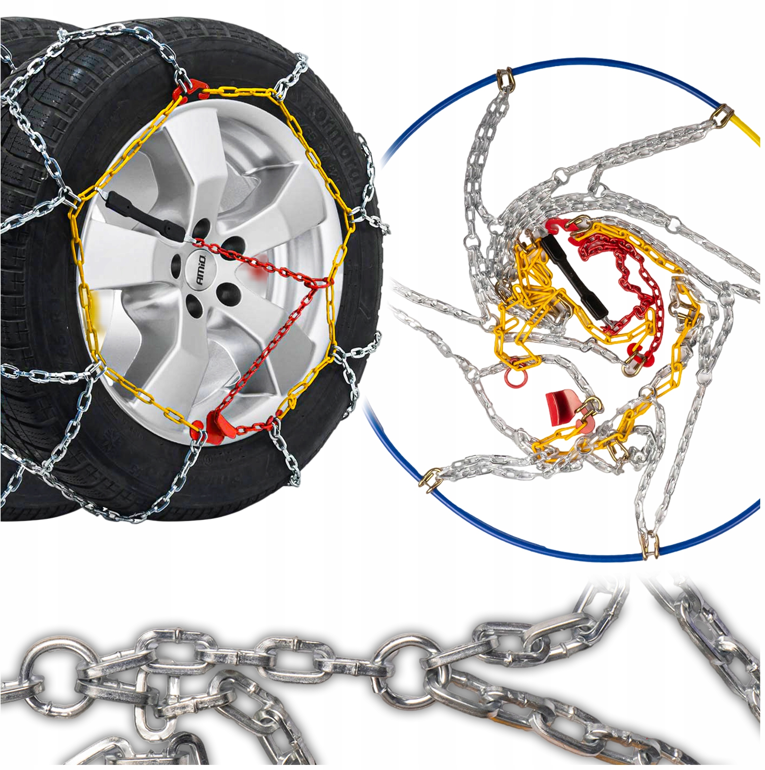 Łańcuchy Śniegowe / Snow Chains 12 mm + Bag KN-130 N – Niezawodna pomoc na zimowe drogi