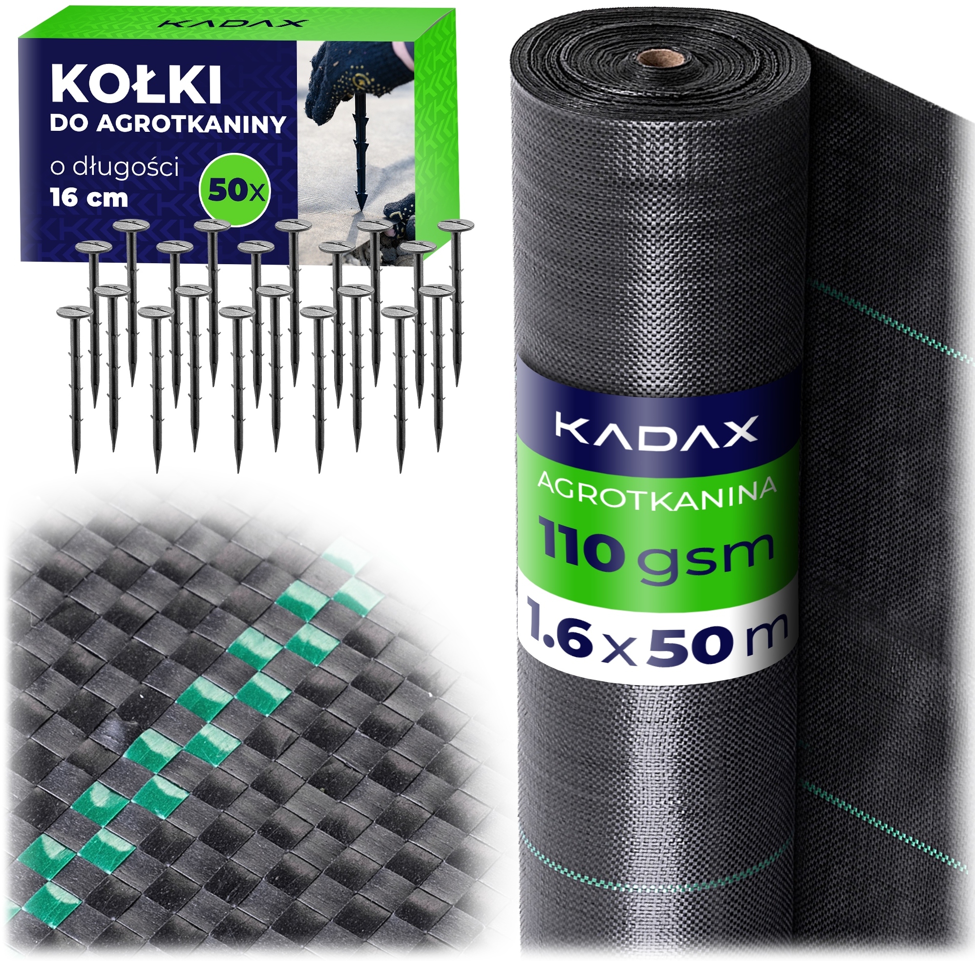 KADAX Agrotkanina 110gsm 1.6 x 50m – Idealne rozwiązanie dla Twojego ogrodu