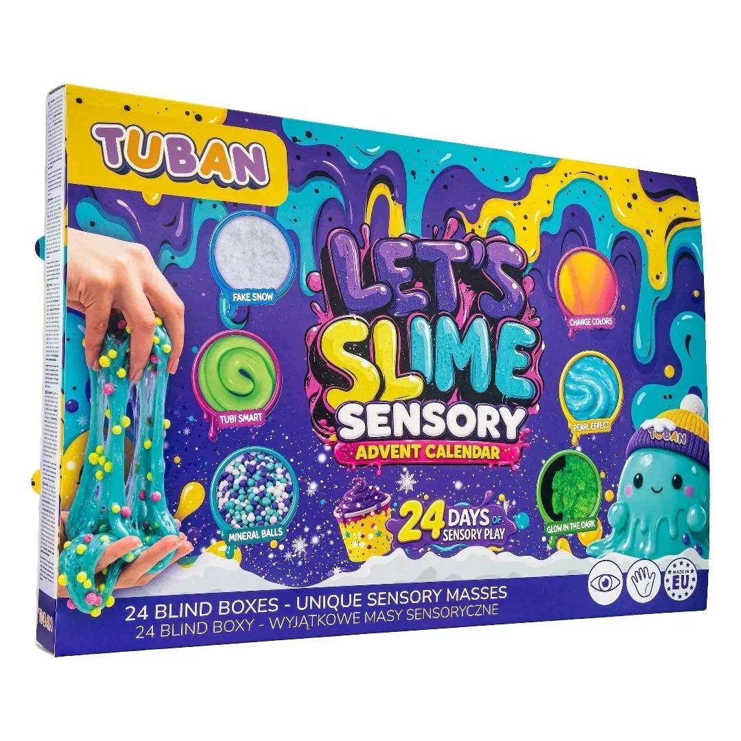 Kalendarz Adwentowy Let's Slime EDUKAMP – 24 dni kreatywnej zabawy