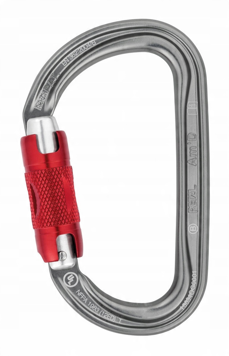 Karabinek Petzl Am'D Twist Lock M34A RL – Niezawodny sprzęt asekuracyjny