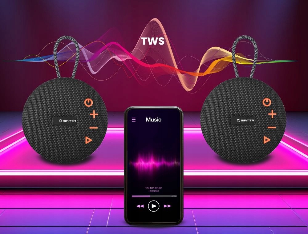 Pełne stereo dzięki technologii TWS