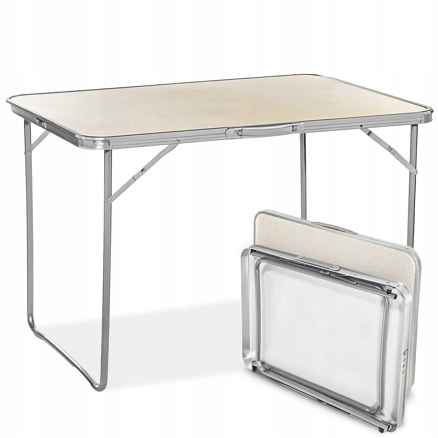 Stół składany turystyczny ogrodowy na biwak grill 80x60cm Heckermann 8912 – Lekki i praktyczny towarzysz