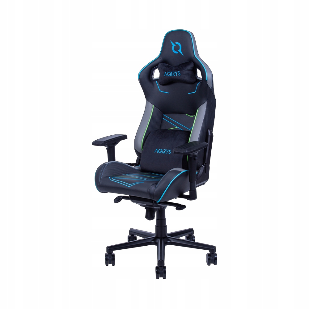 AQIRYS Fotel gamingowy HYPERION black/grey/blue – Komfort i styl w gamingowym wydaniu