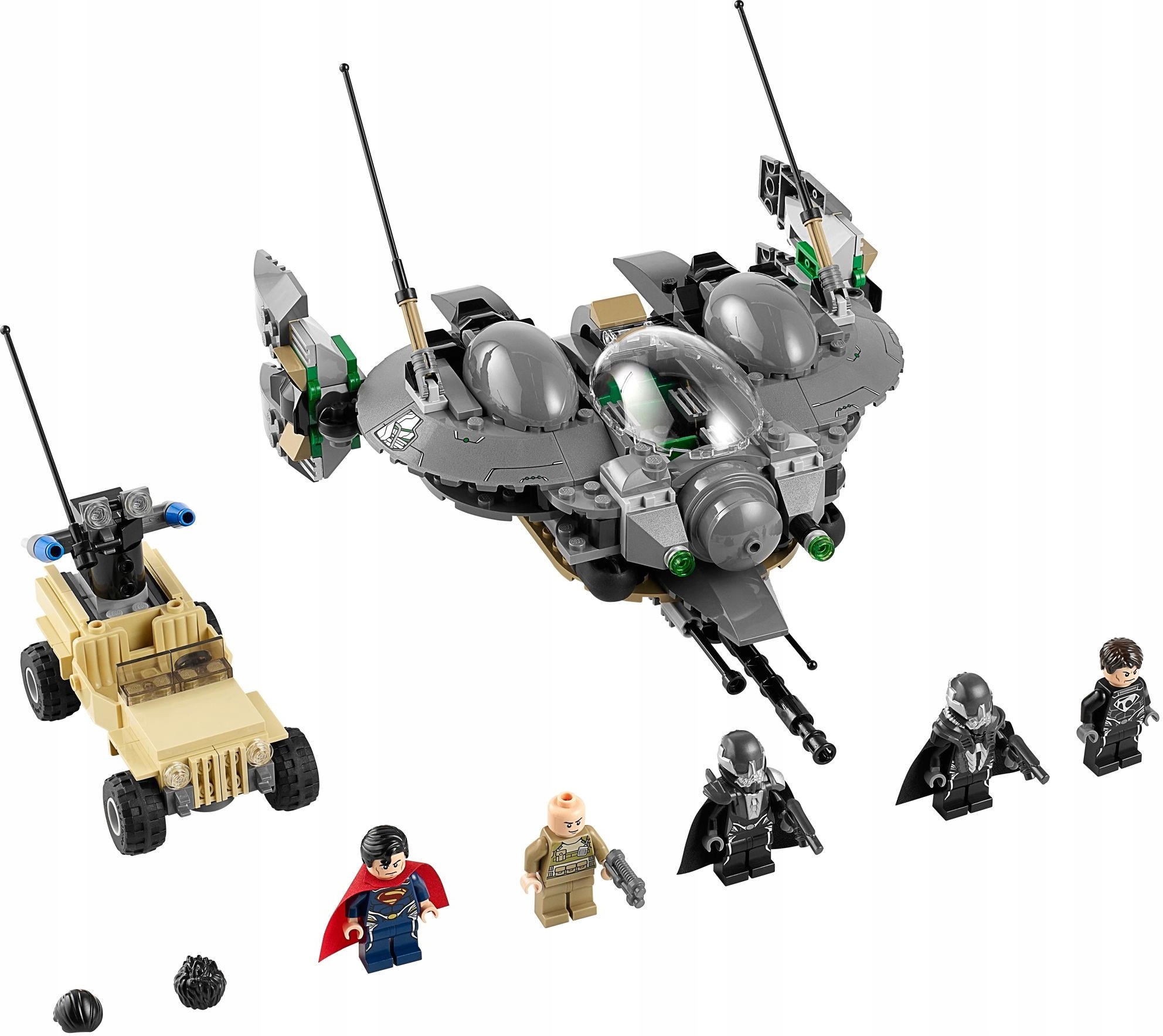 Zestaw z 5 minifigurkami – Superman, pułkownik Hardy, Generał Zod, Faora i Tor-An