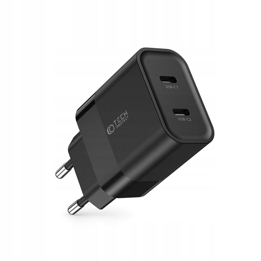 Ładowarka Sieciowa PD 20W 2x USB-C C20W czarna – Szybkie i bezpieczne ładowanie