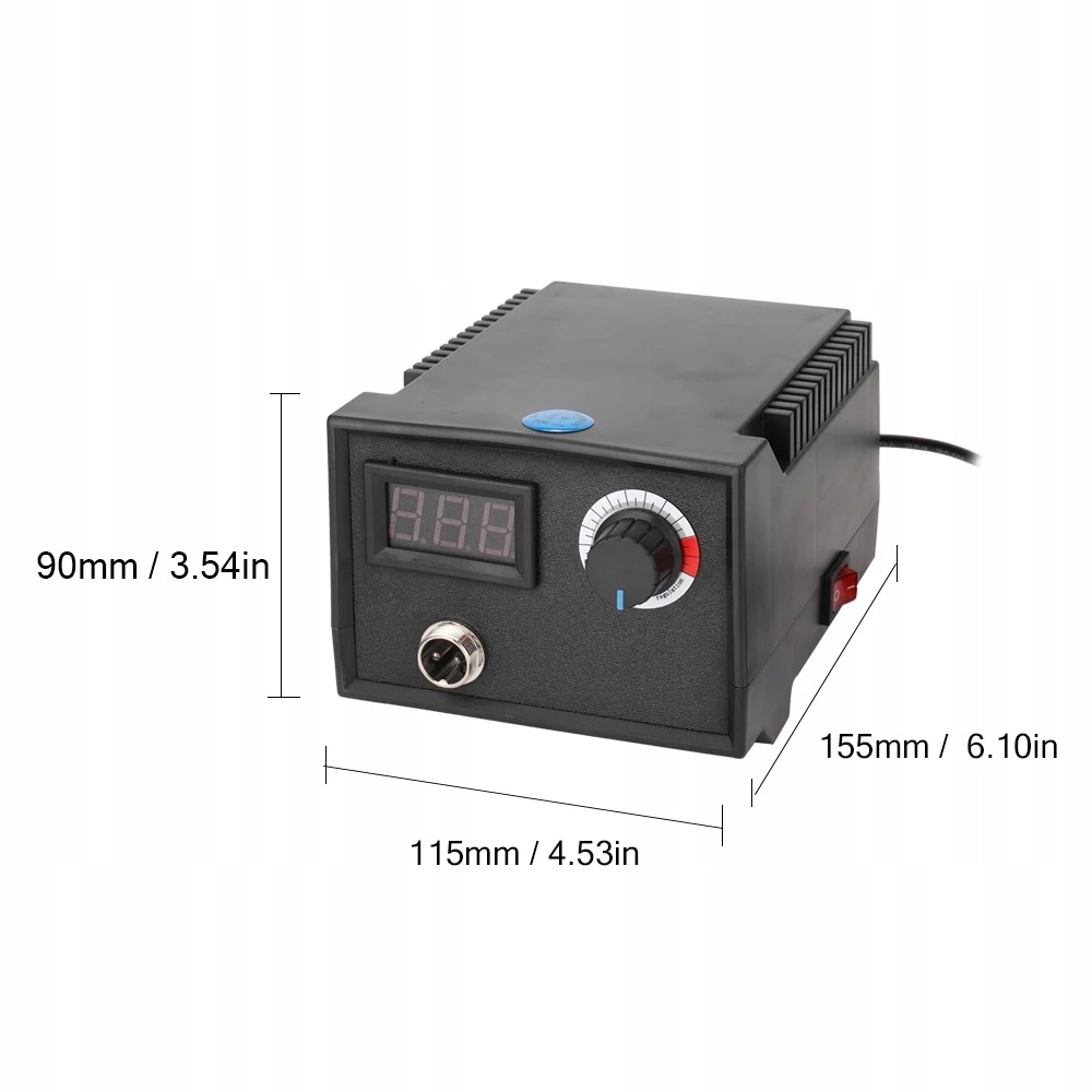 Wysoka moc 60W – Szybkie nagrzewanie i stabilizacja temperatury