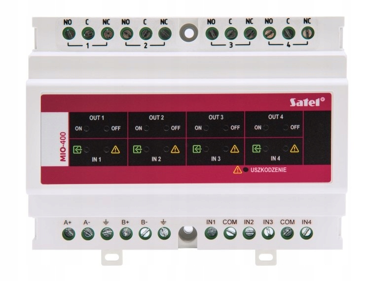 Montaż na ścianie lub szynie DIN TS-35