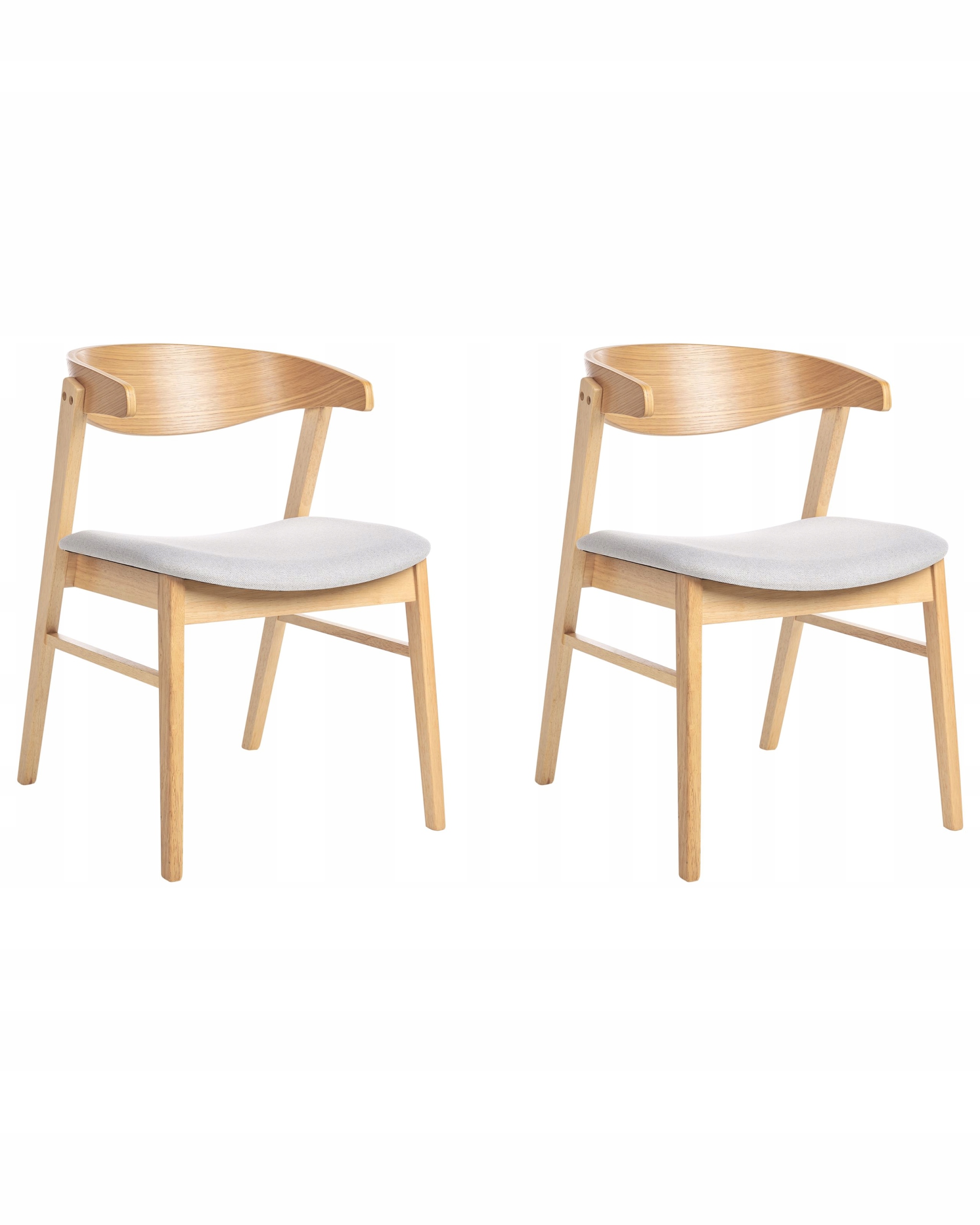 Zestaw 2 krzeseł do jadalni LILLY Drewno Jasnoszary – Elegancja i komfort w Twoim wnętrzu