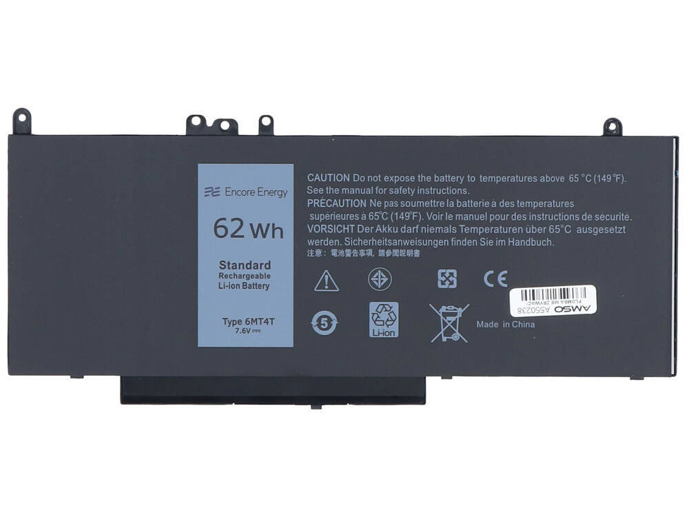 Wysoka pojemność 62Wh i 8100mAh