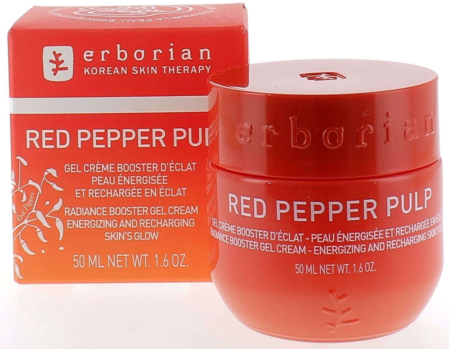 Krem Erborian Red Pepper Pulp Radiance Booster Gel Cream – Odkryj blask swojej skóry