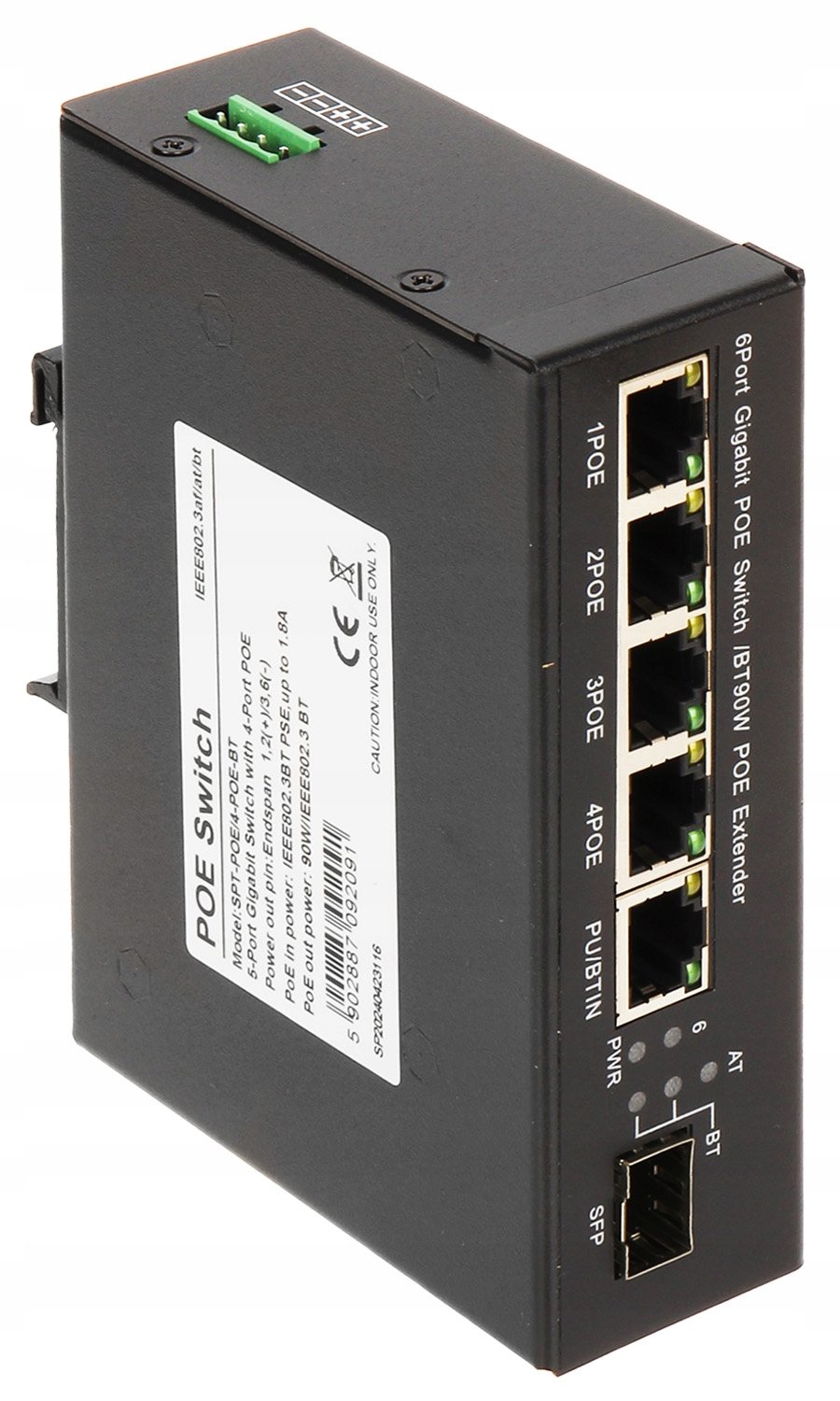 SWITCH POE / EXTENDER SPT-POE/4-POE-BT 4-PORTOWY SFP GTX – Wydajność i wszechstronność w zasilaniu