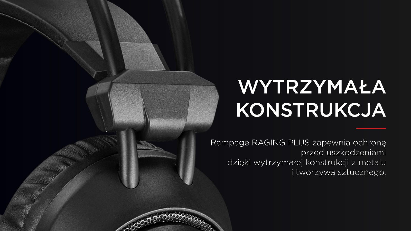 gamingowe słuchawki z mikrofonem Rampage
