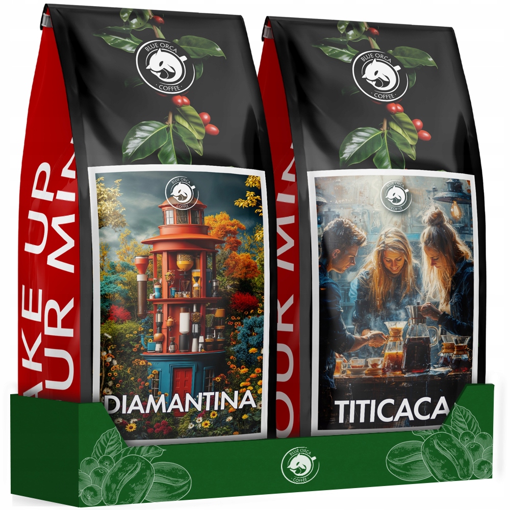 Kawa ziarnista DIAMANTINA + TITICACA LIMITED EDITION 100% ARABICA BLUE ORCA – Odkryj wyjątkowy smak