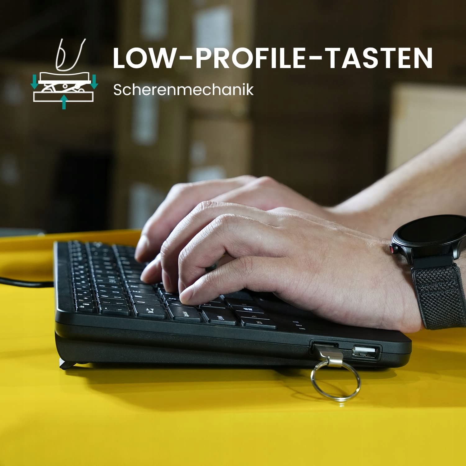 Ciche i wygodne pisanie – 78 płaskich przycisków nożycowych