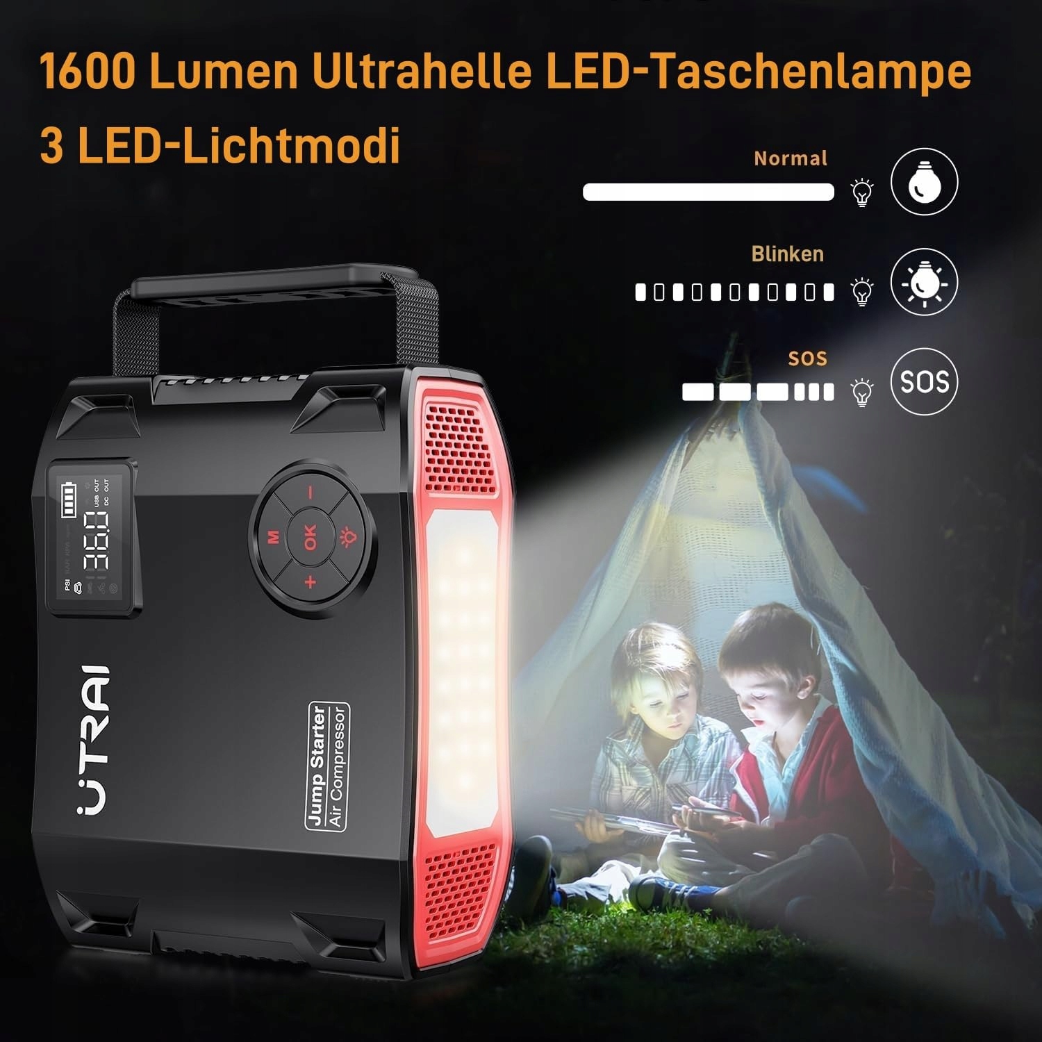 Super jasna lampa LED 1600 lumenów – bezpieczeństwo w ciemności