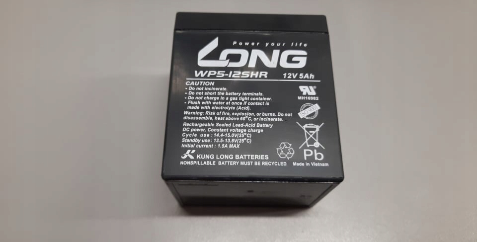 Wysoka pojemność 5Ah dla długotrwałego zasilania