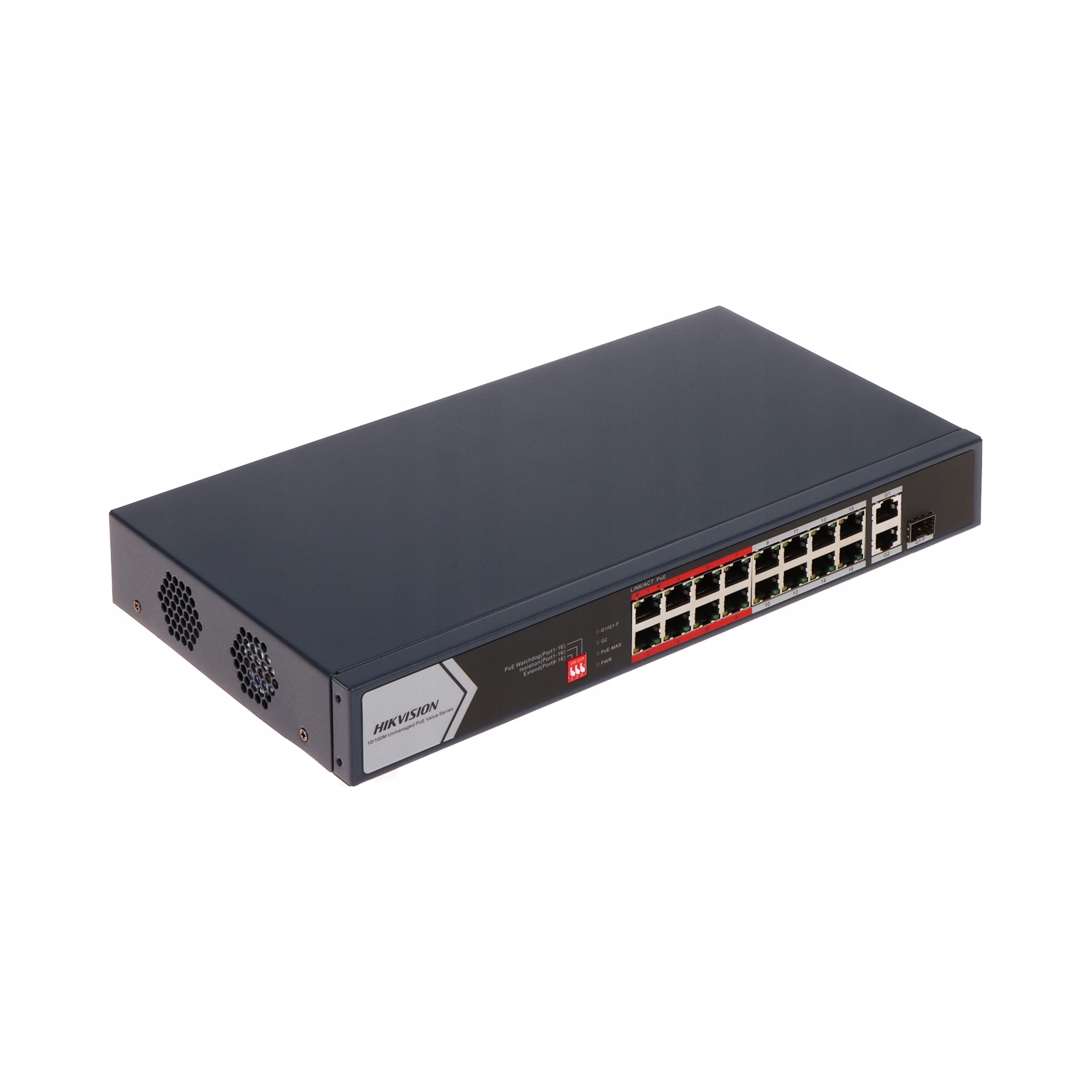 SWITCH POE DS-3E0318P-E/M(C) 16-PORTOWY SFP Hikvision – Wydajność w sieciach monitoringu