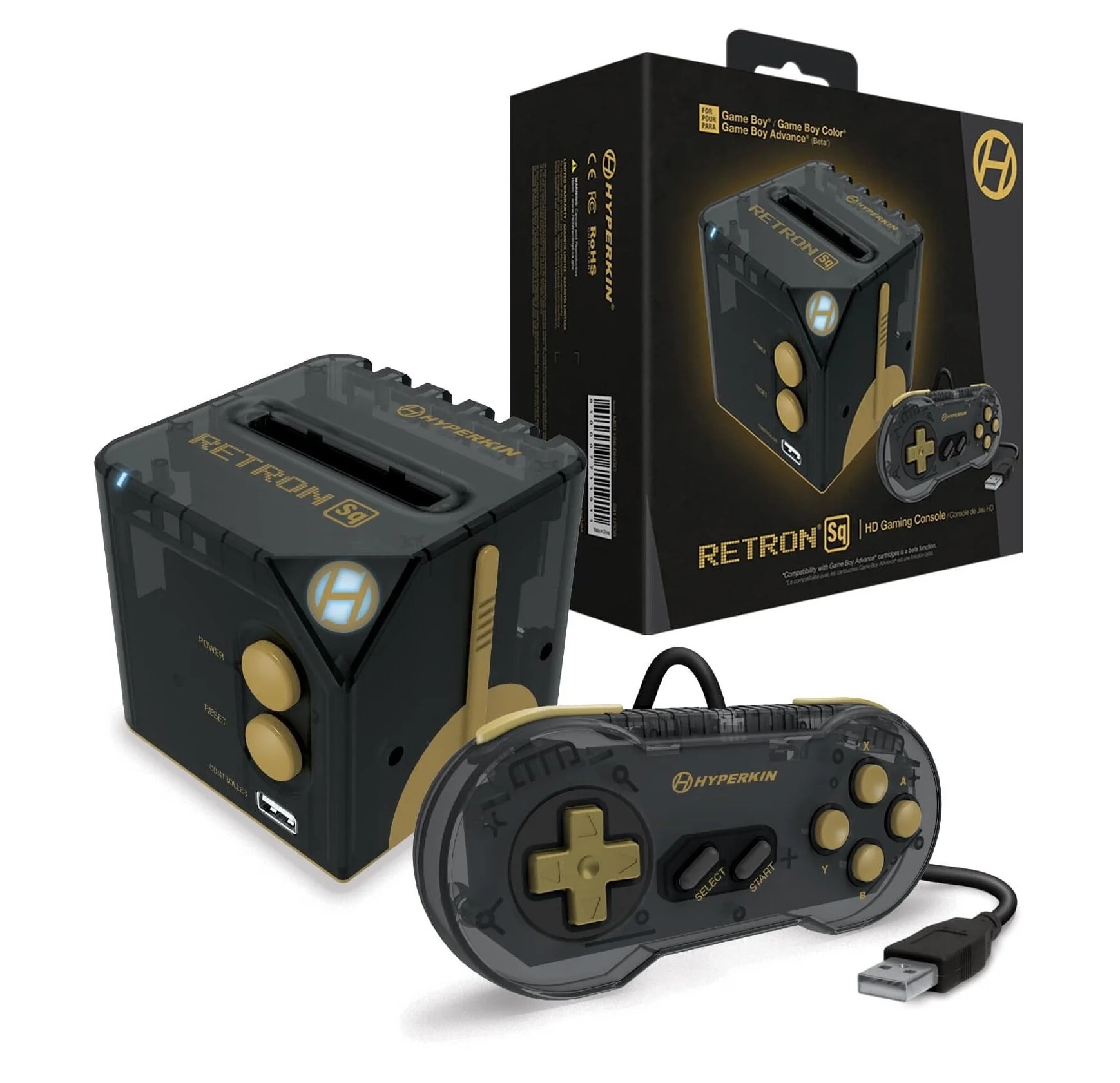 Konsola HYPERKIN Retron-Sq HD Czarno-złoty – Retro gaming w nowoczesnym wydaniu