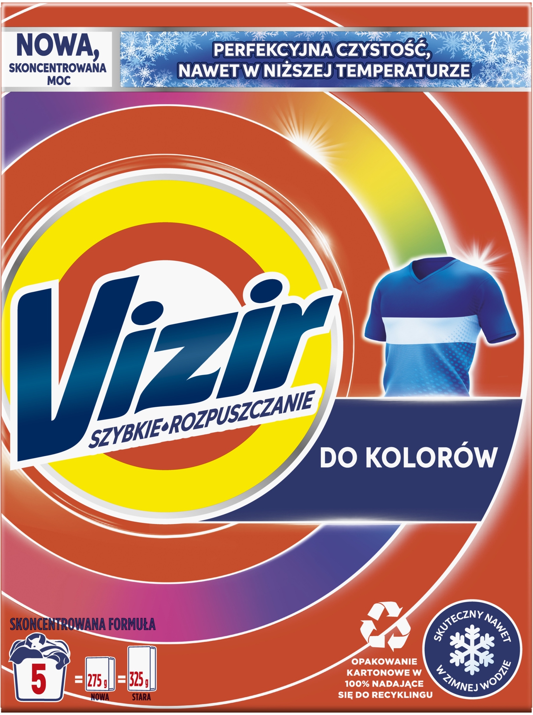 Proszek do prania Vizir Color 275g – Ochrona kolorów i świeżość ubrań