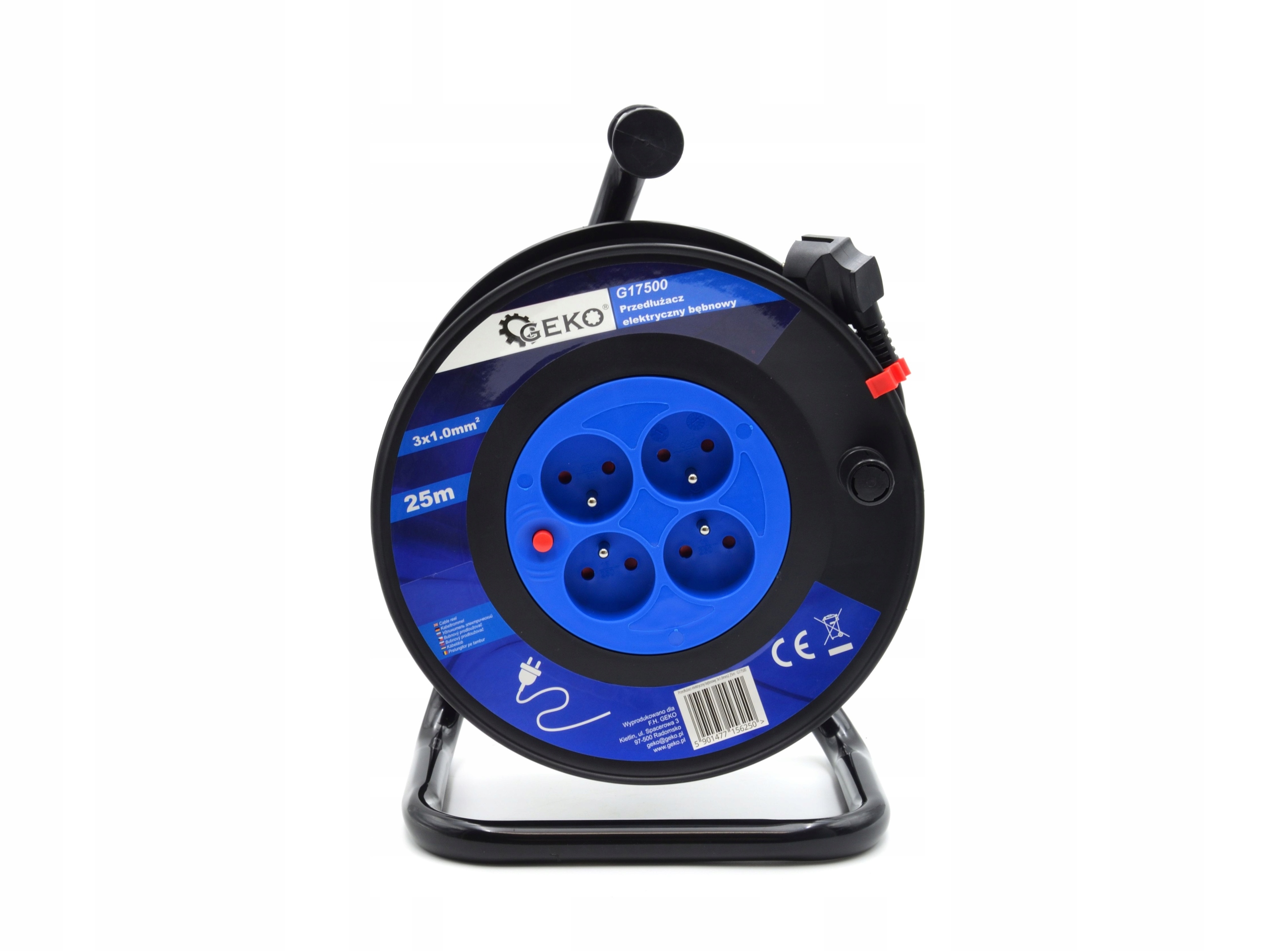 Przedłużacz elektryczny bębnowy 3x1.0mm2 25m – Wygodne zasilanie w każdym miejscu