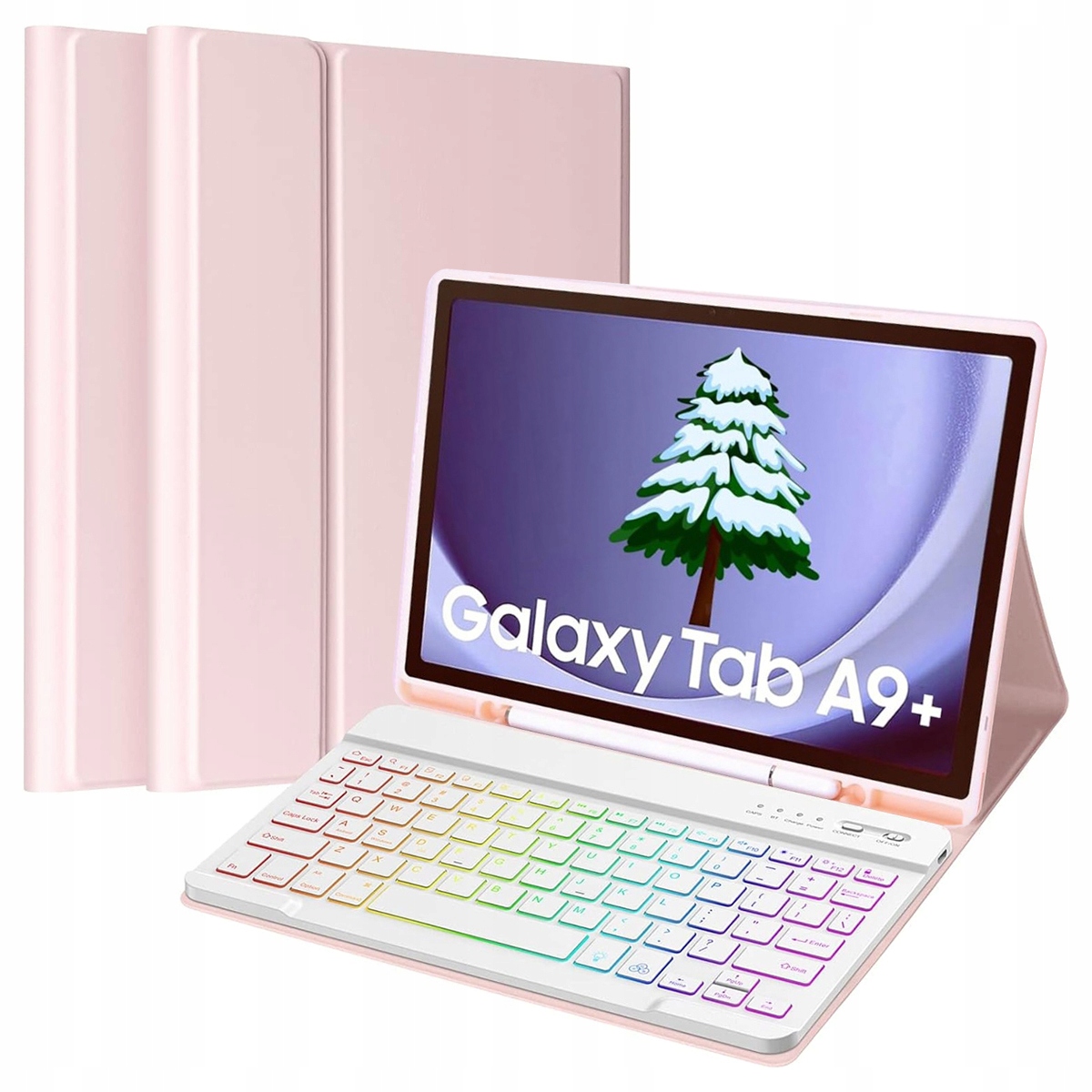 Etui z podświetlaną klawiaturą bezprzewodową Bluetooth do Samsung Galaxy Tab A9+ Plus SM-X210 – Stylowy i funkcjonalny dodatek
