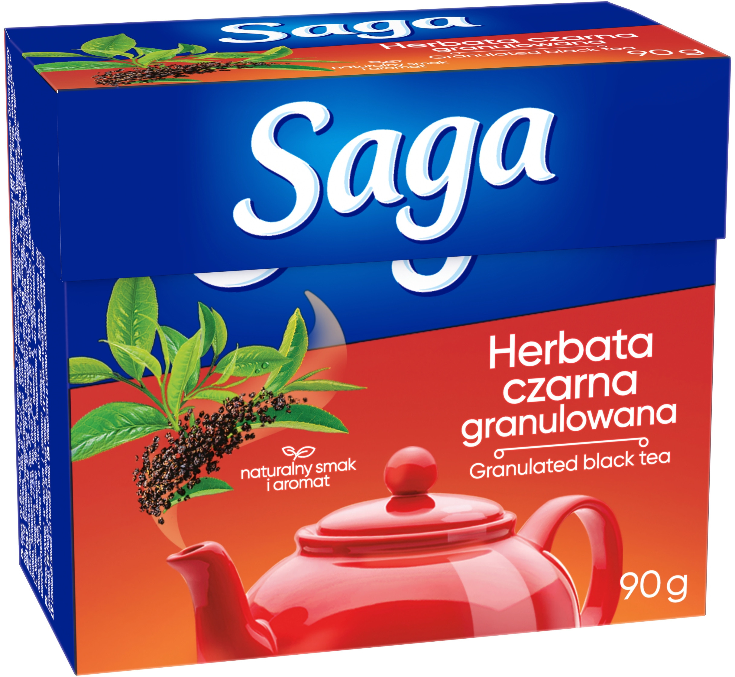 Saga Herbata SAGA, granulowana, 90g – Doskonały wybór dla miłośników herbaty